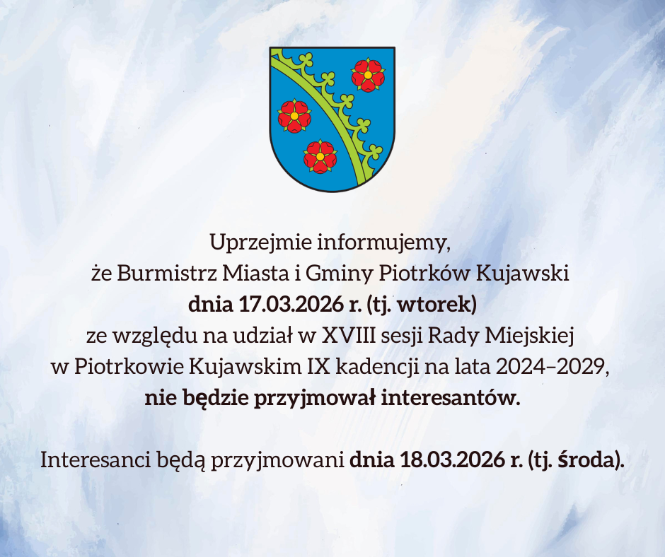 Informacja dot. przyjmowania interesantów w dniu 17.03.2026 r.